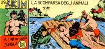 AKIM il figlio della jungla - albo Gioiello - Seconda Serie - Anno 1952  n.29 - La scomparsa degli animali
