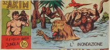 AKIM il figlio della jungla - albo Gioiello - Seconda Serie - Anno 1952  n.32 - L'inondazione