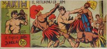 AKIM il figlio della jungla - albo Gioiello - Seconda Serie - Anno 1952  n.36 - Il ritorno di Jim