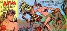 AKIM il figlio della jungla - albo Gioiello - Seconda Serie - Anno 1953  n.53 - I serpenti della foresta
