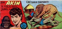 AKIM il figlio della jungla - albo Gioiello - Seconda Serie - Anno 1956  n.214 - Caccia ai diamanti